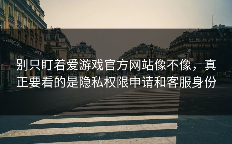 别只盯着爱游戏官方网站像不像，真正要看的是隐私权限申请和客服身份